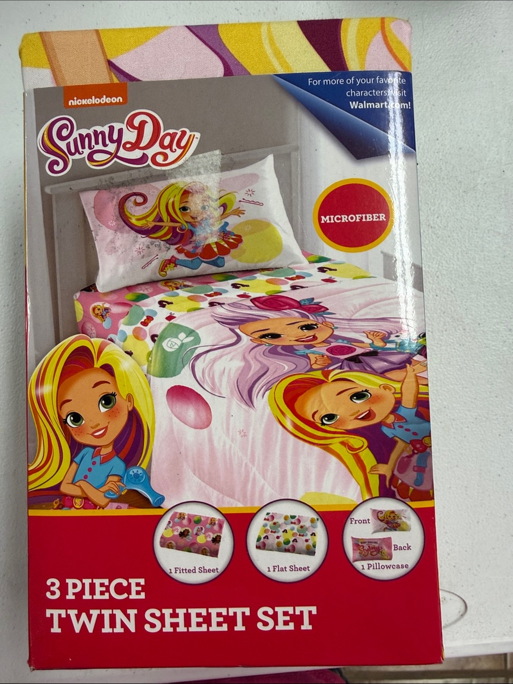 Nickelodeon Sunny Day Pink Multicolor Twin Microfiber Sheet Set